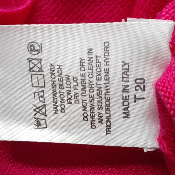 Women's Fuscia Pink Cashmere Top - Picture 6 of 7
